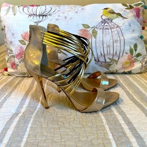 Roberto Durville paris shoes women size 41 (size10) golden stiletto